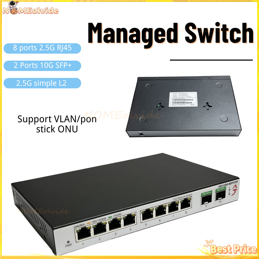 Sfp+ 10G Managed Switch 8 Port - Switch Xikestor SKS1200 Semplice L2 Gestibile,