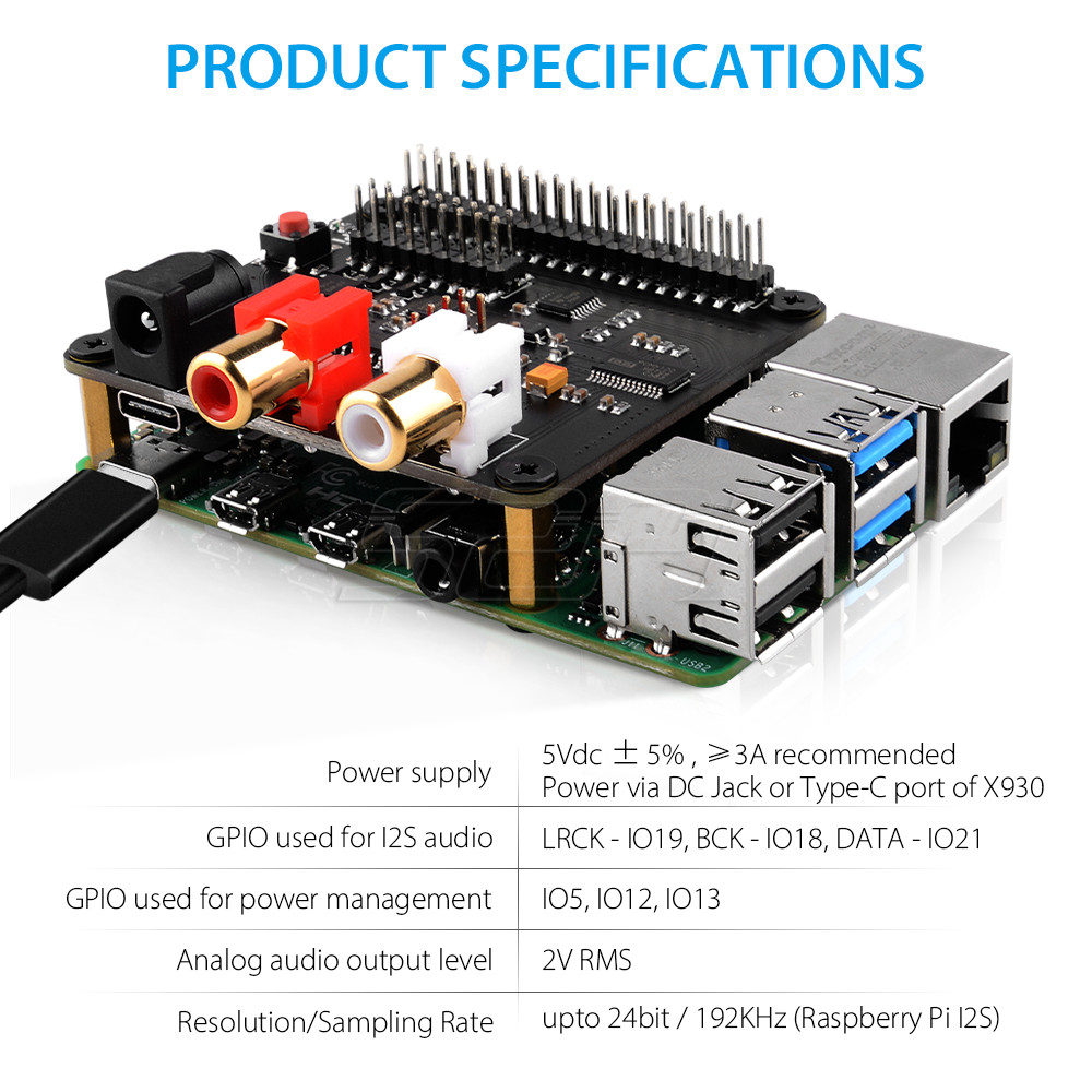 52Pi X930 Bluetooth 5.0 HiFi D - Deskpi Super6C recensione e prezzo